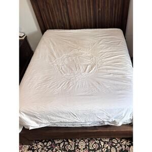 Pre-owned Battenburg Lace Cut Duvet Cover Full Size